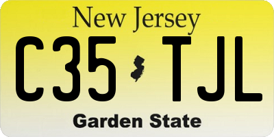 NJ license plate C35TJL