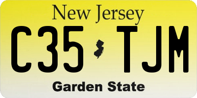 NJ license plate C35TJM