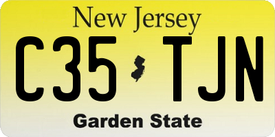 NJ license plate C35TJN