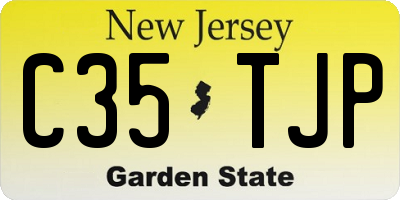 NJ license plate C35TJP