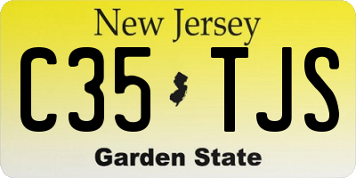 NJ license plate C35TJS