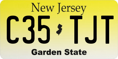 NJ license plate C35TJT