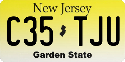 NJ license plate C35TJU