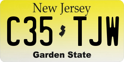 NJ license plate C35TJW