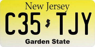 NJ license plate C35TJY