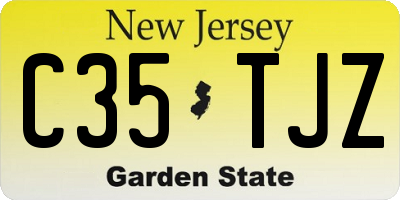 NJ license plate C35TJZ