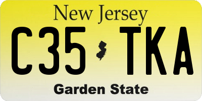 NJ license plate C35TKA