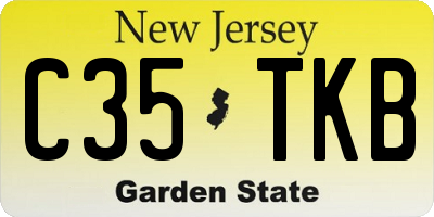 NJ license plate C35TKB