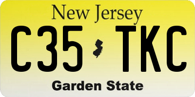 NJ license plate C35TKC