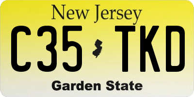 NJ license plate C35TKD