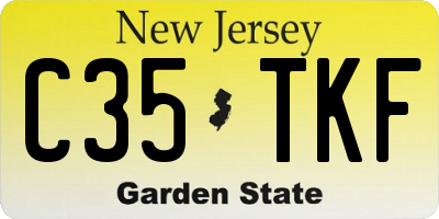 NJ license plate C35TKF