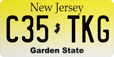 NJ license plate C35TKG