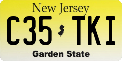 NJ license plate C35TKI