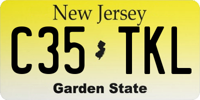 NJ license plate C35TKL