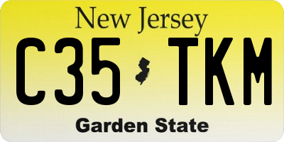 NJ license plate C35TKM