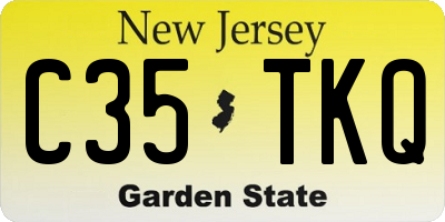 NJ license plate C35TKQ