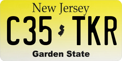 NJ license plate C35TKR
