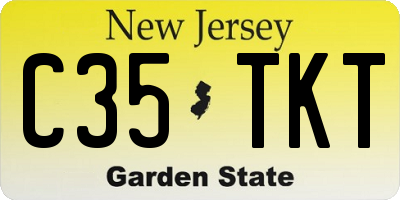 NJ license plate C35TKT