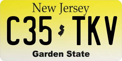 NJ license plate C35TKV