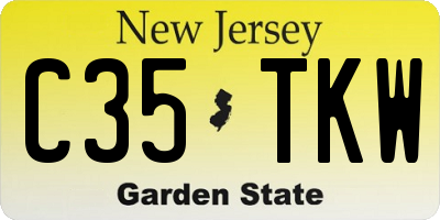NJ license plate C35TKW