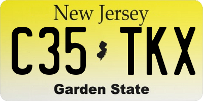 NJ license plate C35TKX