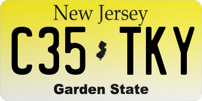 NJ license plate C35TKY