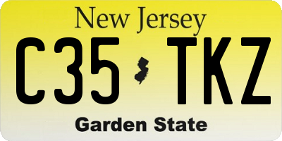NJ license plate C35TKZ