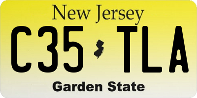 NJ license plate C35TLA