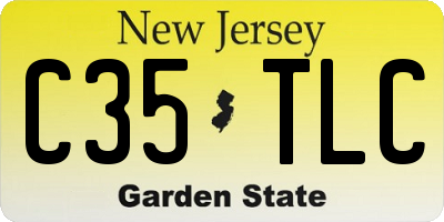 NJ license plate C35TLC