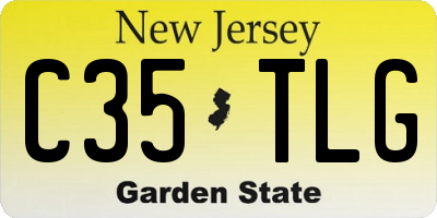 NJ license plate C35TLG