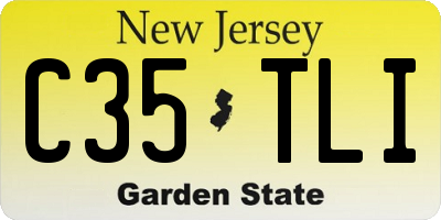 NJ license plate C35TLI