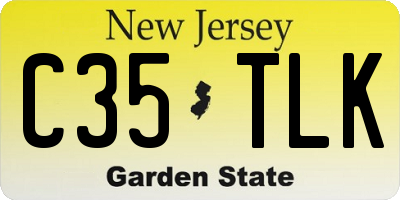 NJ license plate C35TLK