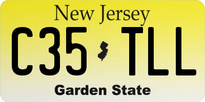 NJ license plate C35TLL