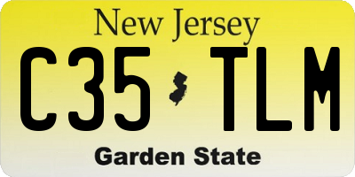 NJ license plate C35TLM