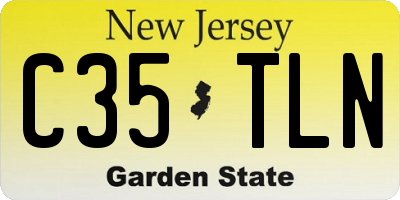 NJ license plate C35TLN