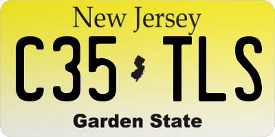 NJ license plate C35TLS
