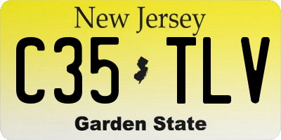 NJ license plate C35TLV