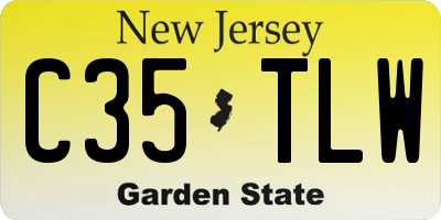 NJ license plate C35TLW