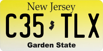 NJ license plate C35TLX
