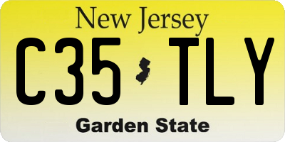 NJ license plate C35TLY