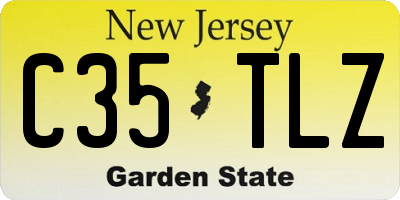 NJ license plate C35TLZ