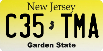 NJ license plate C35TMA