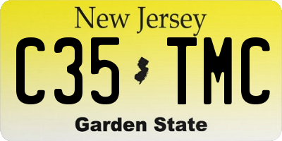 NJ license plate C35TMC