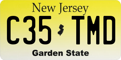 NJ license plate C35TMD
