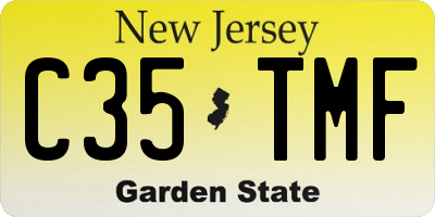 NJ license plate C35TMF