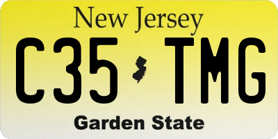 NJ license plate C35TMG