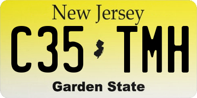 NJ license plate C35TMH