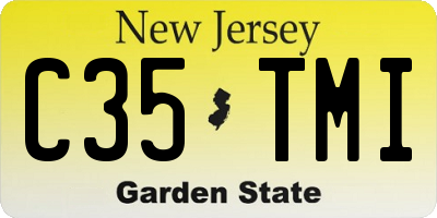 NJ license plate C35TMI
