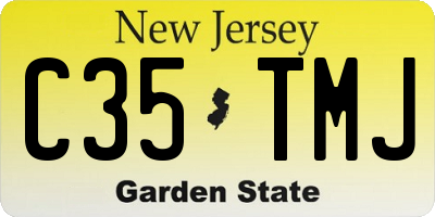 NJ license plate C35TMJ