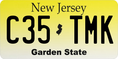 NJ license plate C35TMK